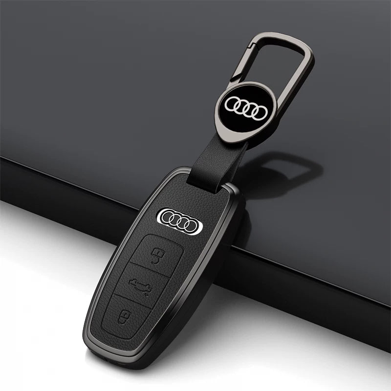 Audi Grand Touring Key Case – Satin Alloy Frame and Leather Inlay for A6L Smart Key