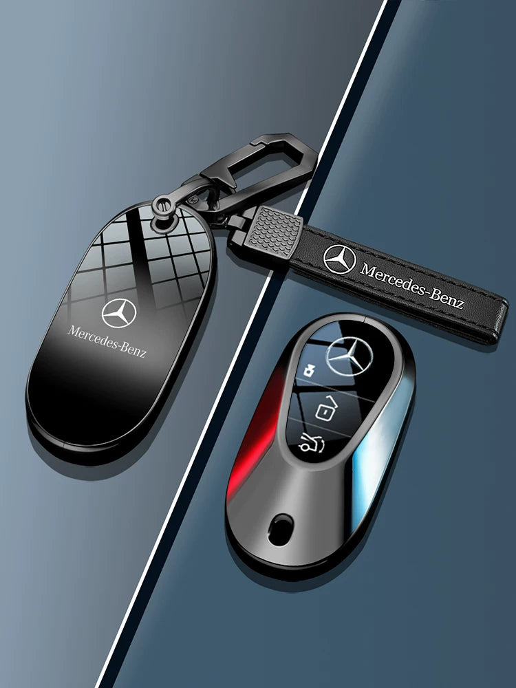 Mercedes-Benz Prism Edge Key Case – Crystal Gloss Shell with Signature Keychain