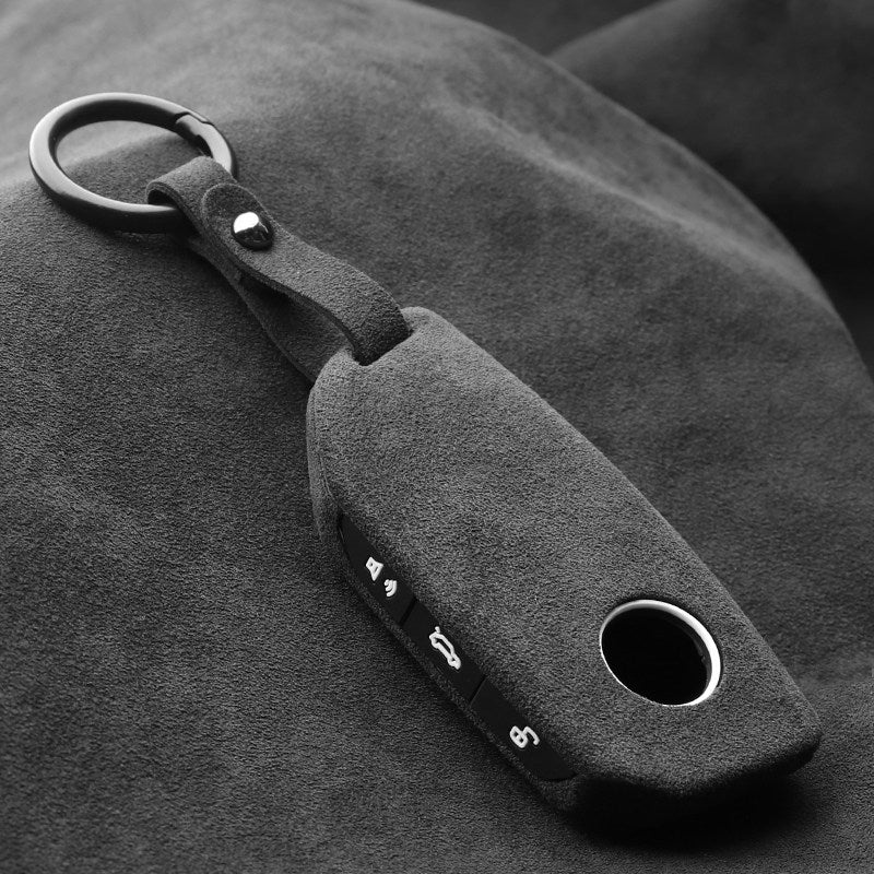 Premium Genuine Alcantara BMW Key Case – Italian Suede Cover for 7 Series, i5, X1, X3, X7 and XM