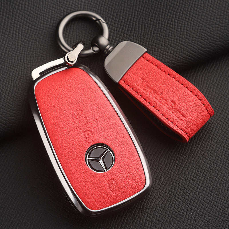 Funda premium de cuero genuino para llave Mercedes-Benz – Piel de cabra francesa suave para GLE, GLS, CLS, Clase S y Clase E