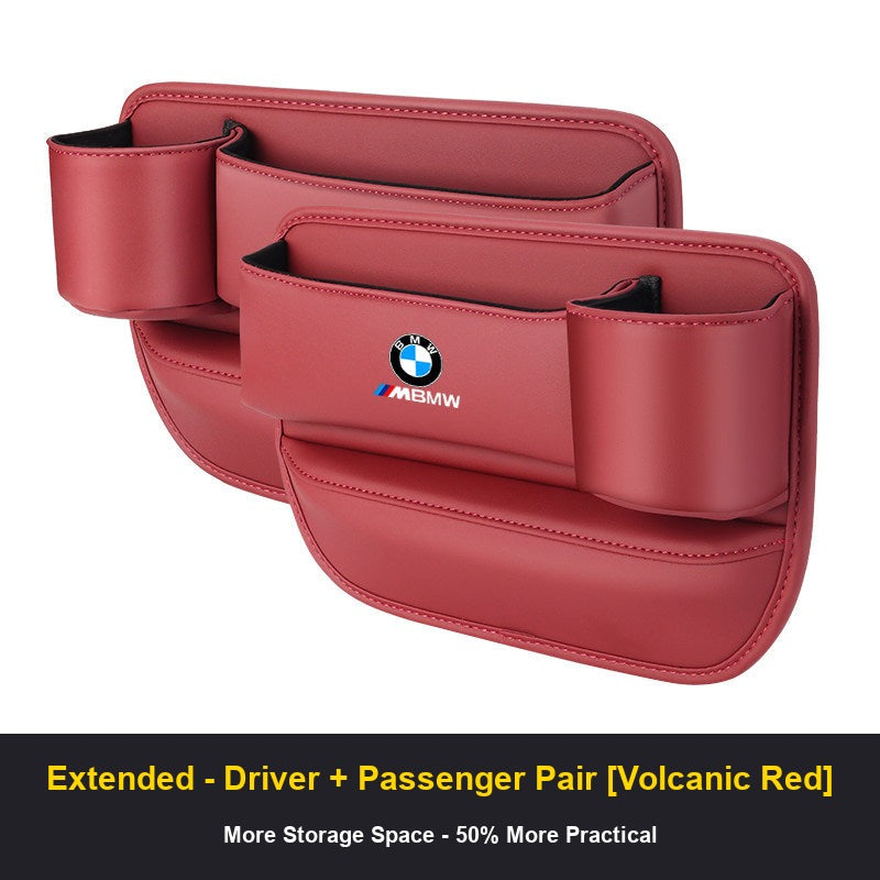 BMW seat gap organizer Extended Driver and Passenger Pair Volcanic Red