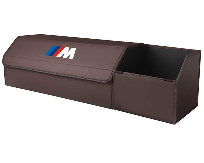BMW trunk storage box, large size, mocha brown color, extended, open basket