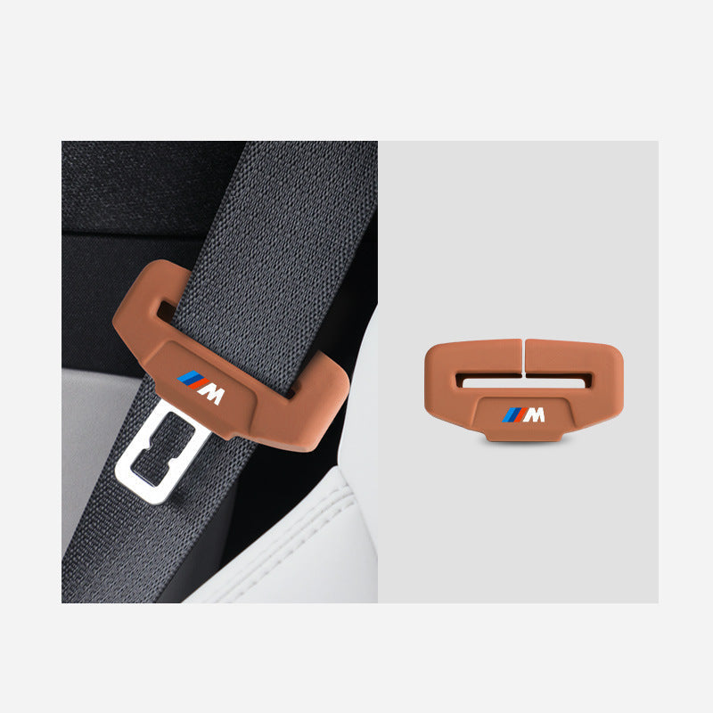 BMW M seat belt buckle silicone cover brown small size