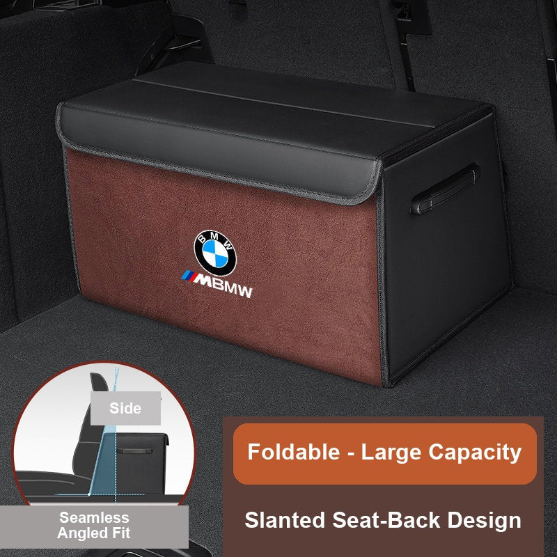BMW car trunk storage organizer box - foldable with movable dividers