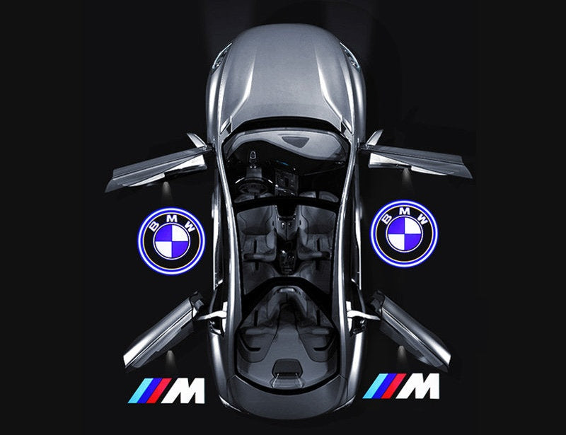 BMW roundel welcome light projected from all four car doors