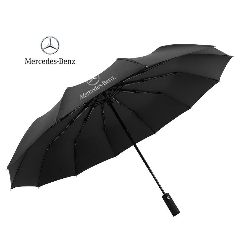 Paraguas Mercedes-Benz – Paraguas plegables automáticos antiviento y de mango largo con revestimiento anti-UV