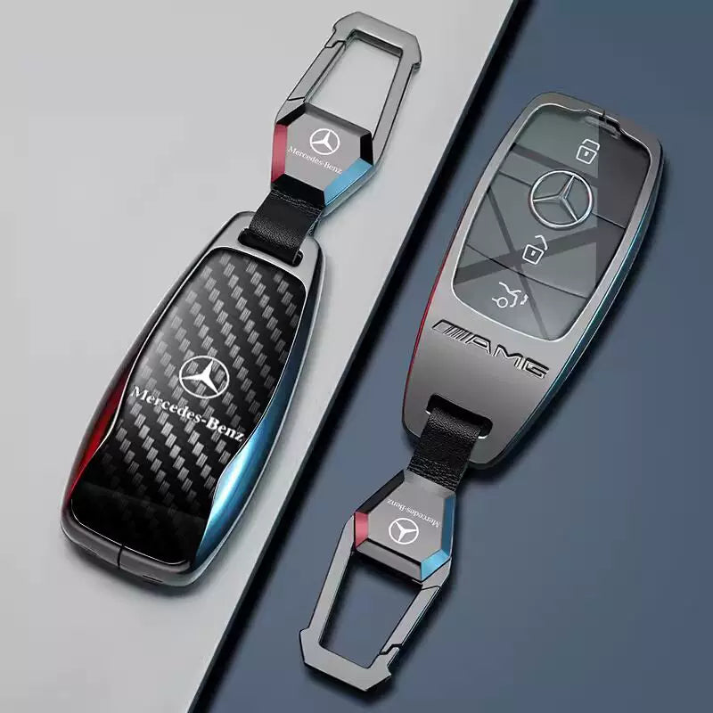 Mercedes-Benz Prism Edge Key Case – Crystal Gloss Shell with Signature Keychain