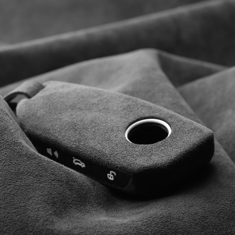 Premium Genuine Alcantara BMW Key Case – Italian Suede Cover for 7 Series, i5, X1, X3, X7 and XM
