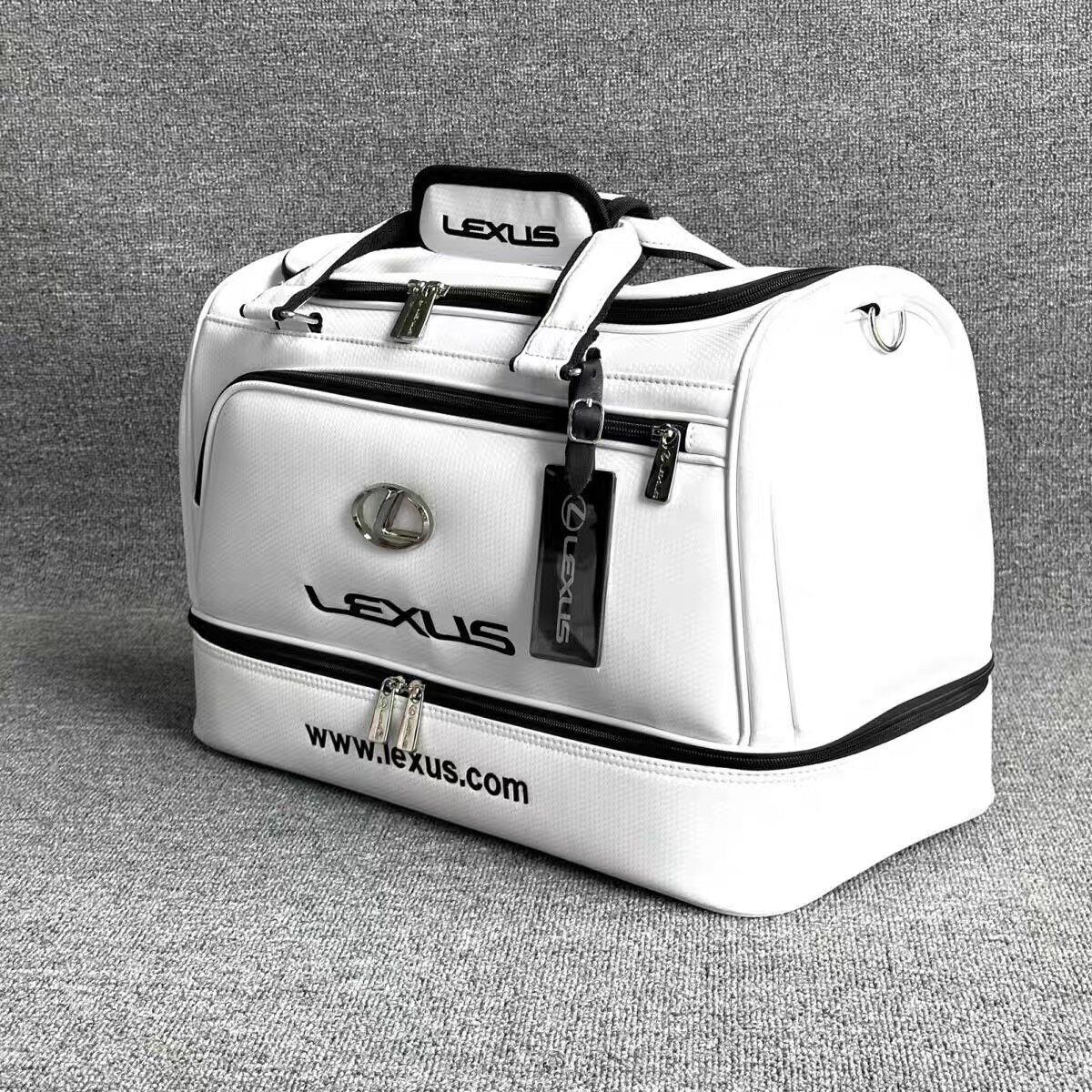 New Golf Benz Double Layer PU Clothing Bag Men's and Women's Shoe Bag Outdoor Sports Clothing Bag Fitness Bag