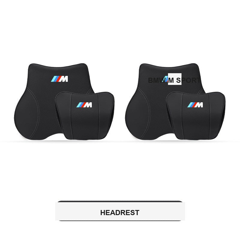 BMW M Sport ergonomisk nakkestøtte og lændestøttepude til bil (3-, 4-, 5-serie & X1-X7)