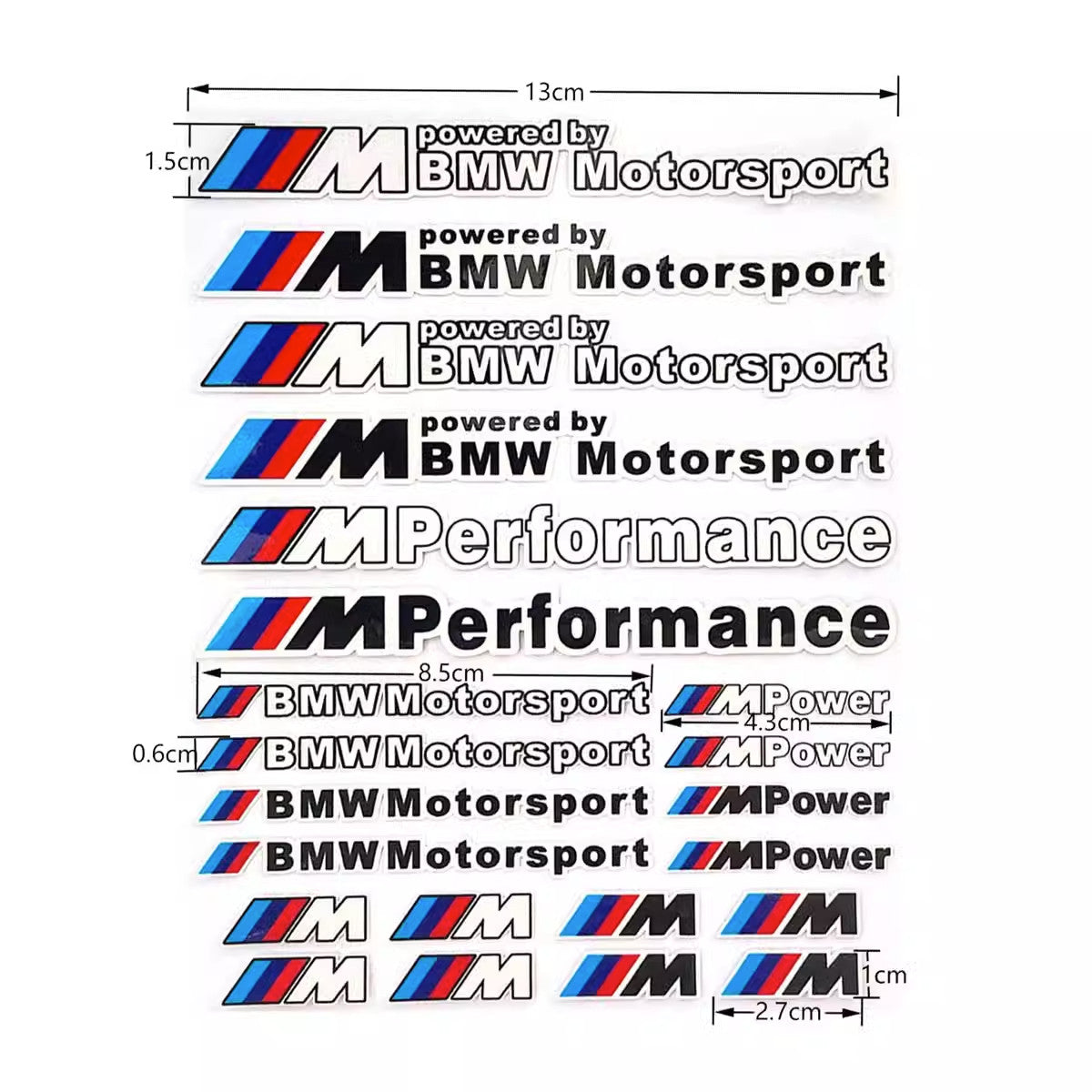 BMW Motorrad Decal & Emblem Sticker Set - Reflective, Metal & Embroidered Styles