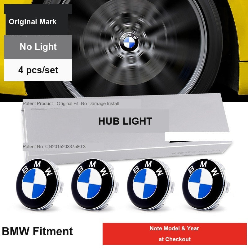 BMW original mark hub light no light 4 piece set