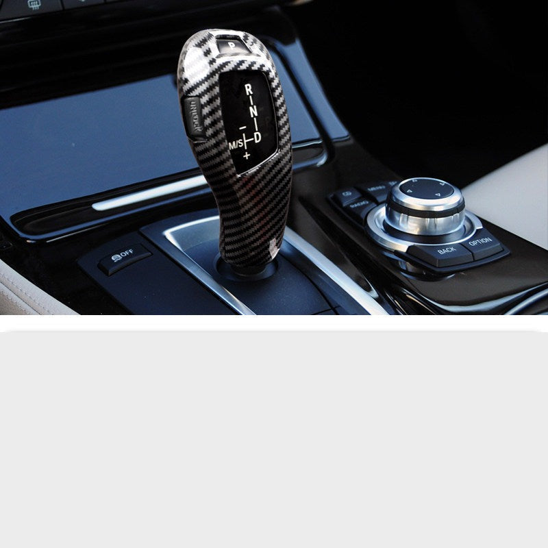 BMW carbon fiber gear shift cover - alternate angle view