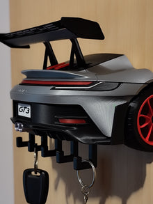 Porsche Signature Wall Key Holder – GT3 RS 3D Rear Edition and Iconic 911 Silhouettes