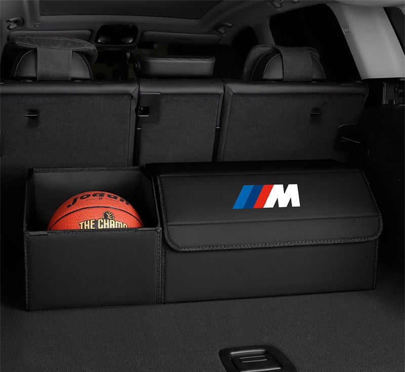 BMW trunk storage box, medium size, black color, extended, open basket