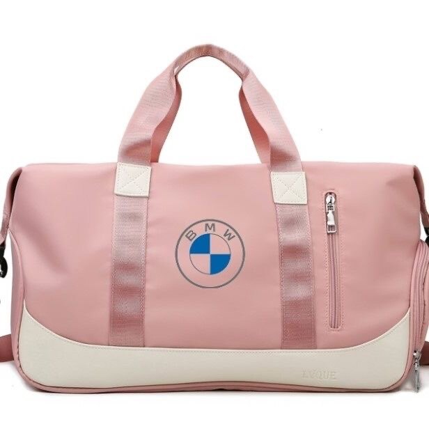 BMW sports travel bag in pink colorway