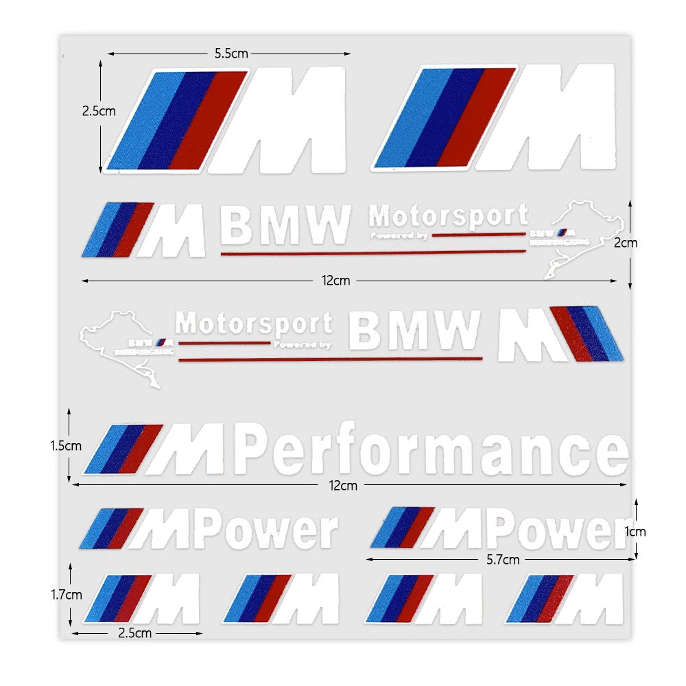 BMW Motorrad Decal & Emblem Sticker Set - Reflective, Metal & Embroidered Styles