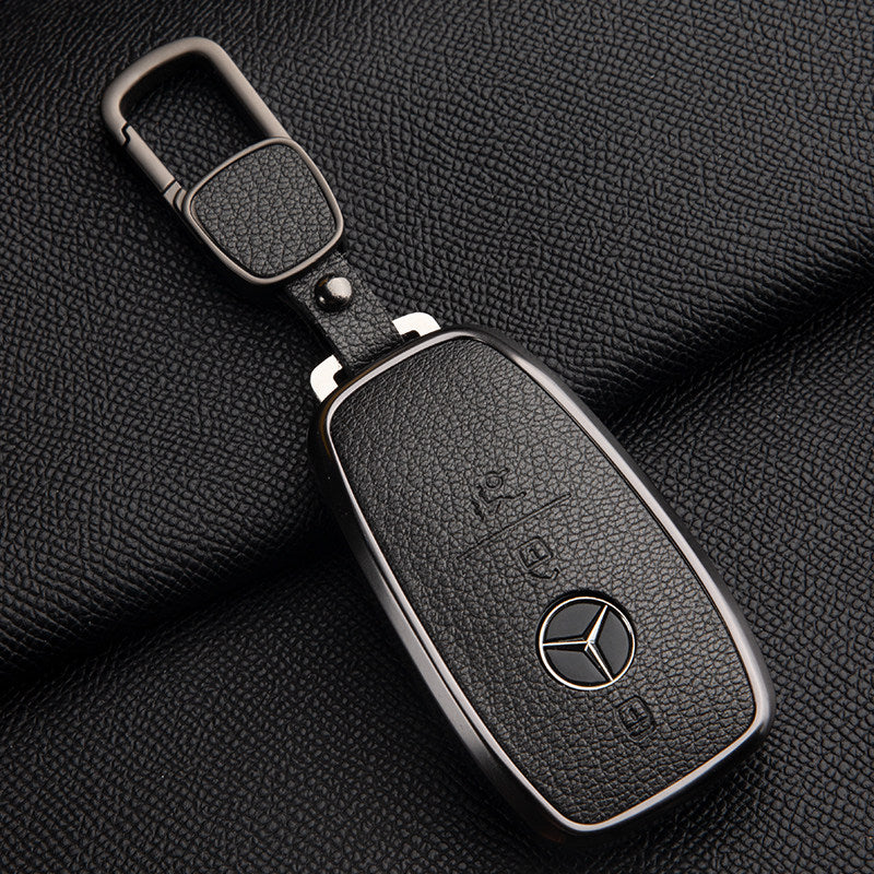 Funda premium de cuero genuino para llave Mercedes-Benz – Piel de cabra francesa suave para GLE, GLS, CLS, Clase S y Clase E