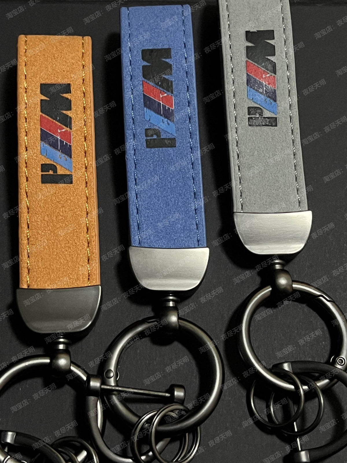 حزام مفتاح جلدي وحلقة سلسلة مفاتيح BMW M Performance