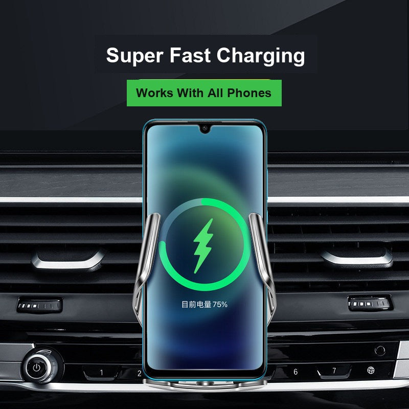 BMW wireless charging phone mount installed in center console