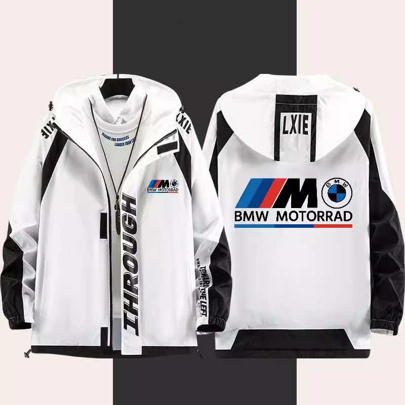 BMW M Power Windbreaker Jacket - Hooded, Customizable Graphics