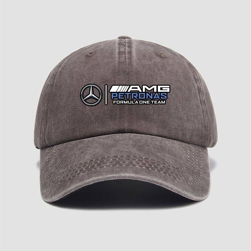 Mercedes-AMG Formula One Team vintage washed baseball cap in Coffee