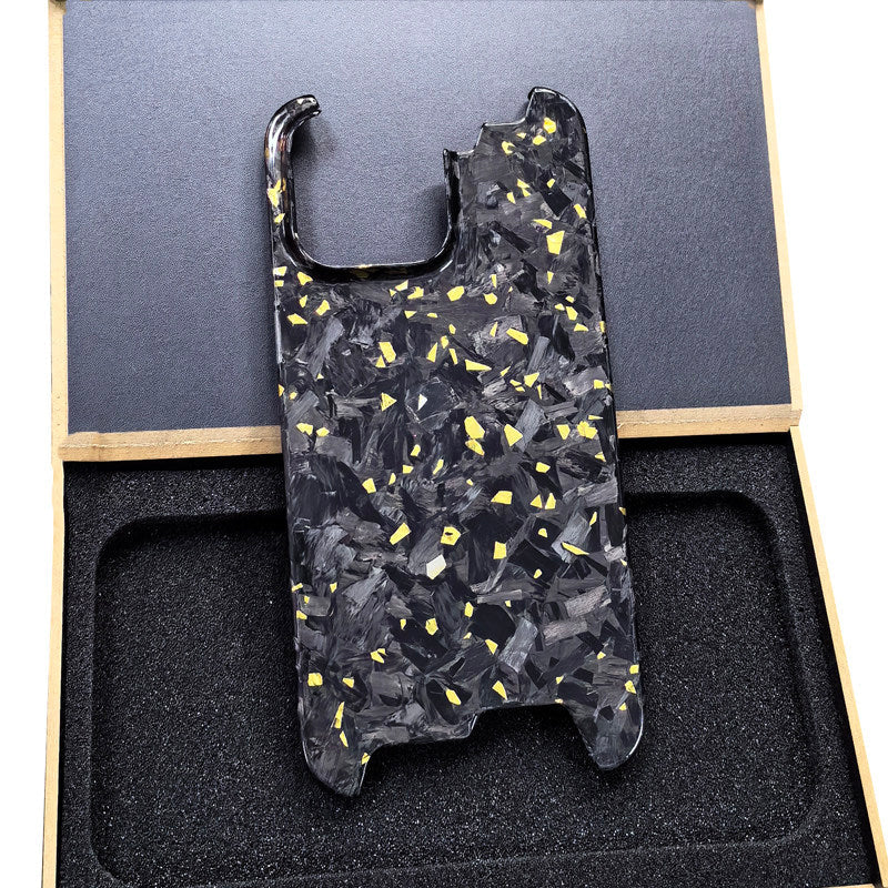 Forged Carbon Fiber iPhone Case – Luxury Green Flake Design | Shockproof & Slim Fit