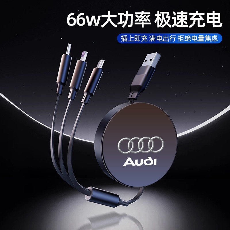 Compatible with Audi Q5L, A4L, A6L, A7, Q3, A3, Q2, in-car CarPlay data cable, phone charger