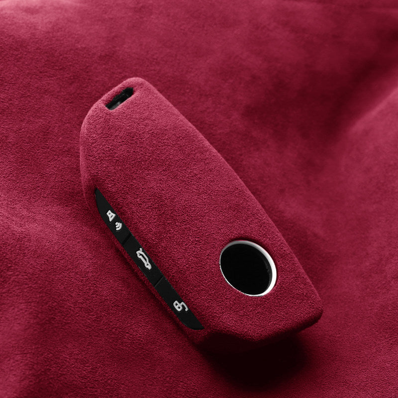 Premium Genuine Alcantara BMW Key Case – Italian Suede Cover for 7 Series, i5, X1, X3, X7 and XM
