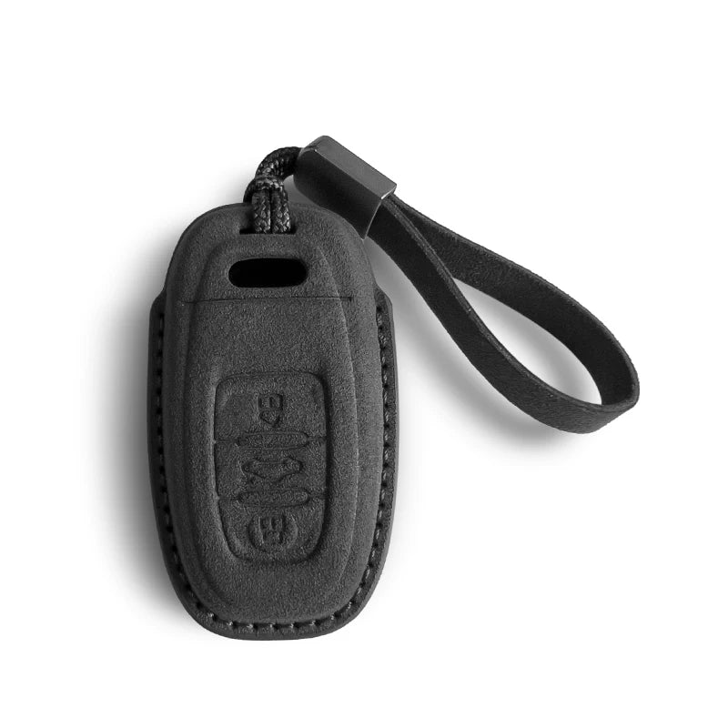 Audi Sport Suede Key Case – 3D Full-Wrap Stitched Cover in Four Signature Colours