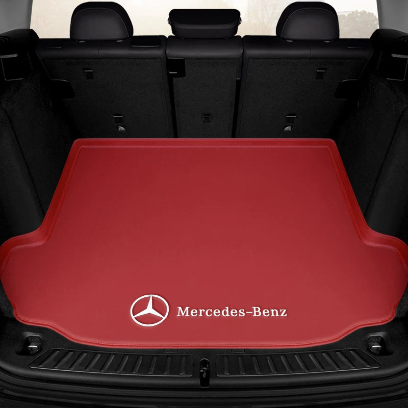 Mercedes-Benz Signature Trunk Liner – Burgundy Red Raised-Edge Floor Mat