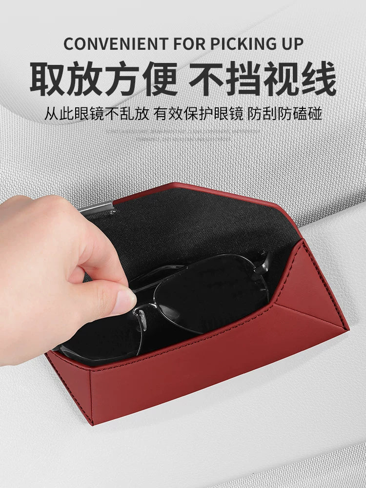 Suitable for Porsche car glasses case Macam Palamela Taycan sun visor sunglasses clip storage