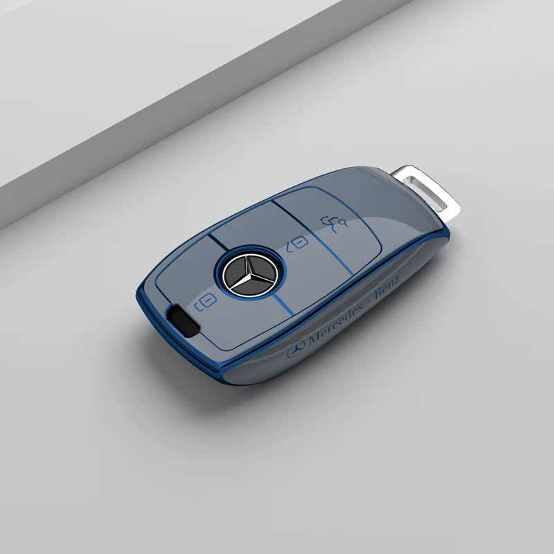 Mercedes-Benz Riviera Two-Tone Key Case – Starry Grey – Blue Trim