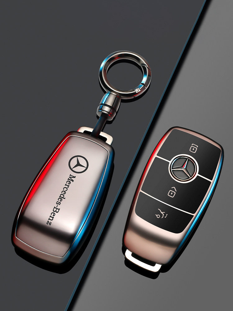Premium Mercedes-Benz Key Case – Titanium Micro-Matte Electroplated Cover for C, E, S, GLC, GLE, GLB and EQE
