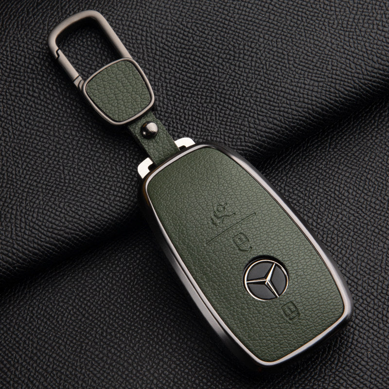 Funda premium de cuero genuino para llave Mercedes-Benz – Piel de cabra francesa suave para GLE, GLS, CLS, Clase S y Clase E