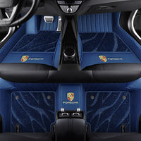 Porsche Signature Leather Floor Mat Set – Full-Surround Tailored Fit with Crest Emblem