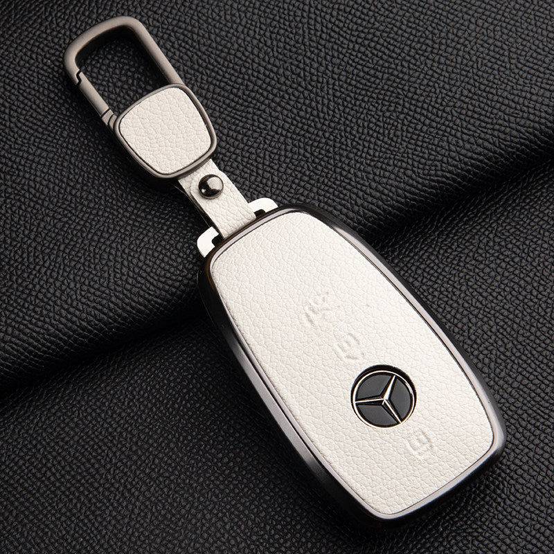 Funda premium de cuero genuino para llave Mercedes-Benz – Piel de cabra francesa suave para GLE, GLS, CLS, Clase S y Clase E