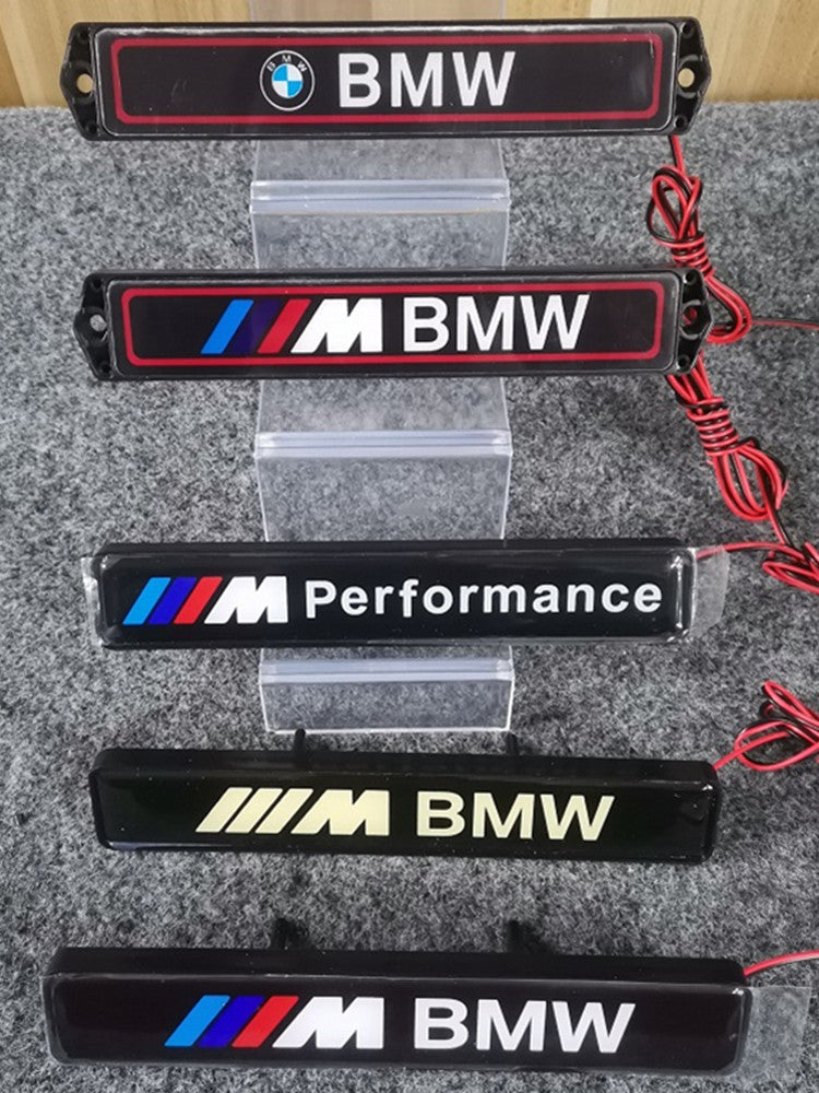Five BMW LED grille badge light styles M Performance and M BMW bars
