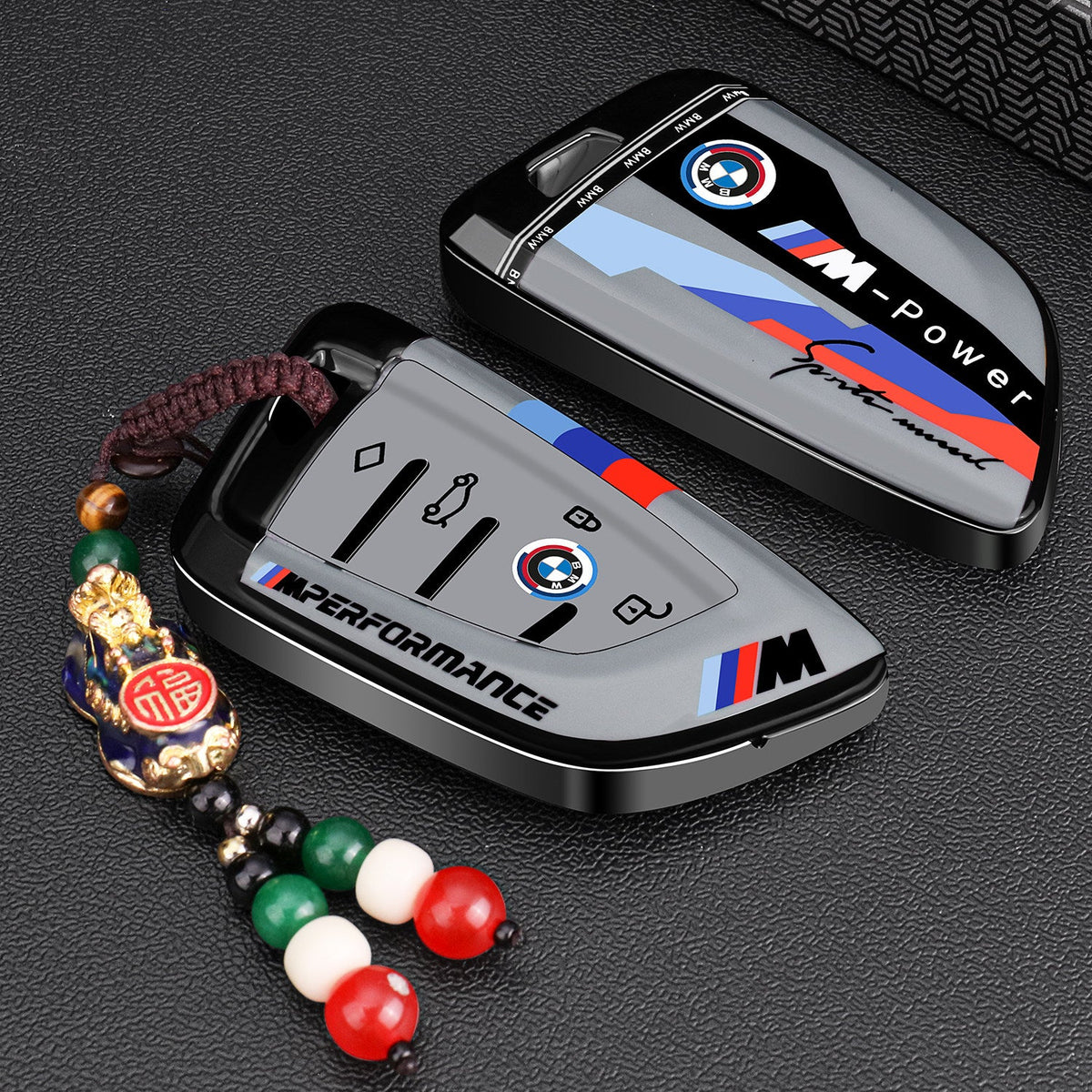 BMW Mineral Lime painted key case cover with metal buckle for 3 5 Series X1 X3 X5 i3 smart key