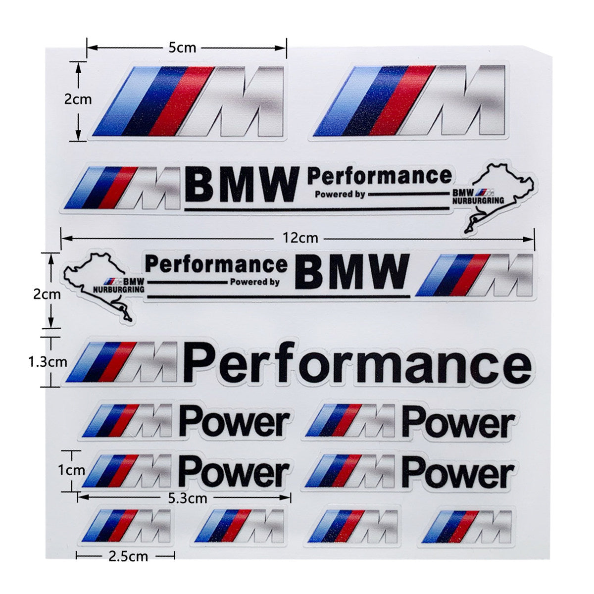 BMW Motorrad Decal & Emblem Sticker Set - Reflective, Metal & Embroidered Styles