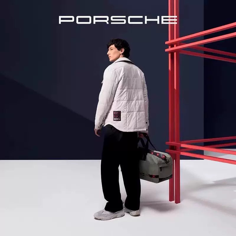Applicable to Porsceh Porsche 4S Store Gifts Turbo No.1 Series Travel Bag Luggage Bag Gym Bag Grey