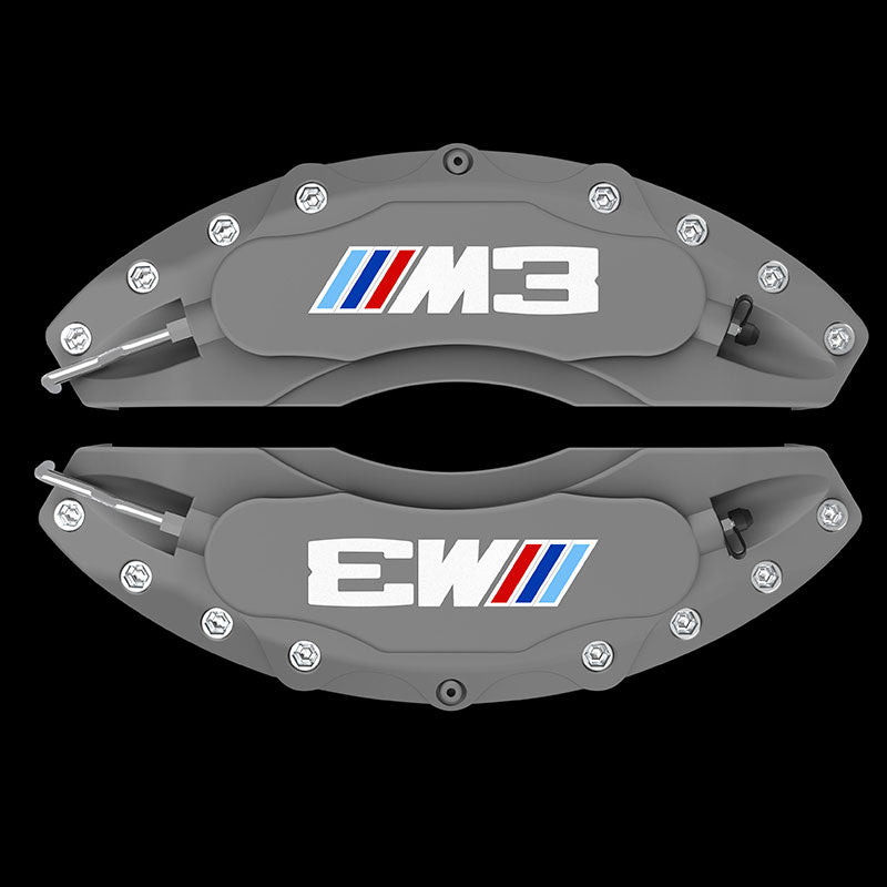 BMW brake caliper covers, Titanium Gray finish, M3 logo