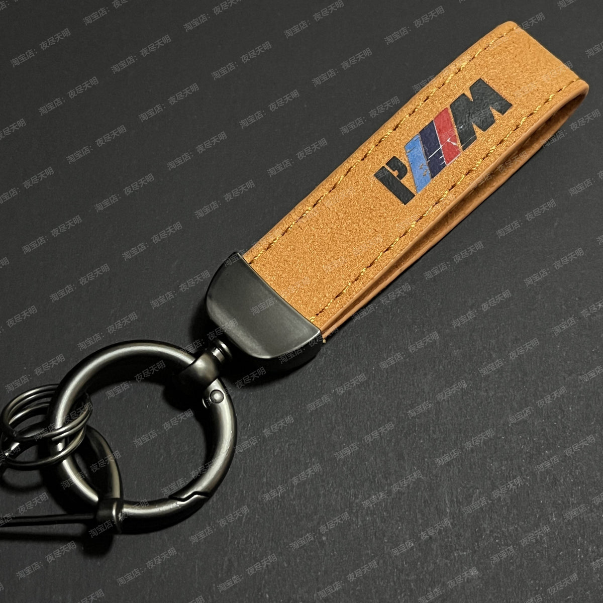 حزام مفتاح جلدي وحلقة سلسلة مفاتيح BMW M Performance