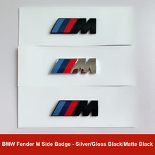 Emblema lateral de guardabarros BMW M - Pegatina metálica con emblema M (2 uds.)