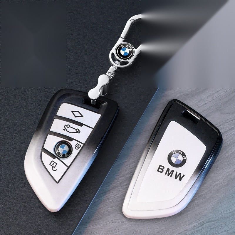 BMW smart key fob case F shape with metal buckle