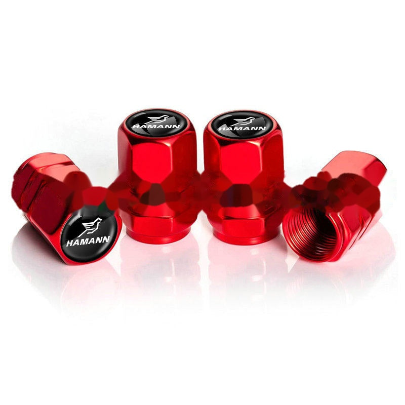 Hamann red tire valve caps, set of four