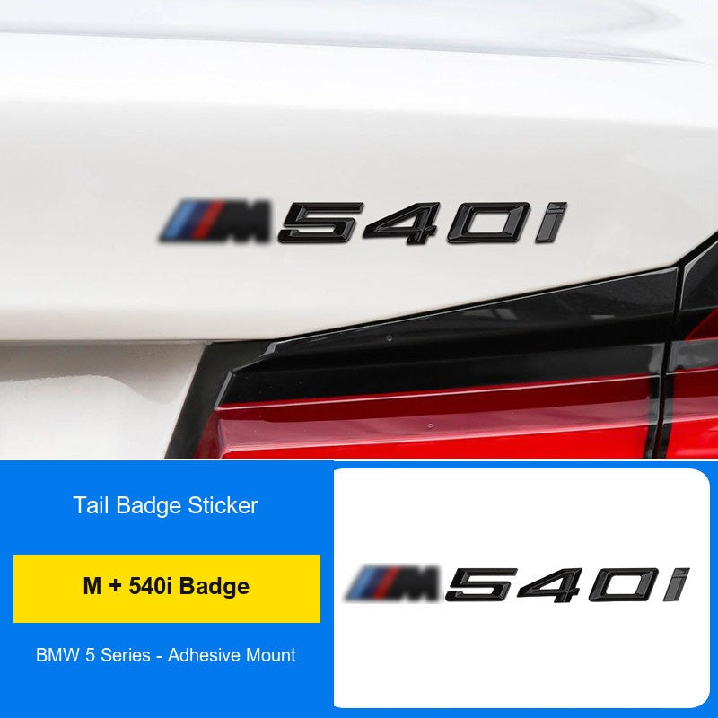BMW M badge + 540i rear badge combo installed on trunk