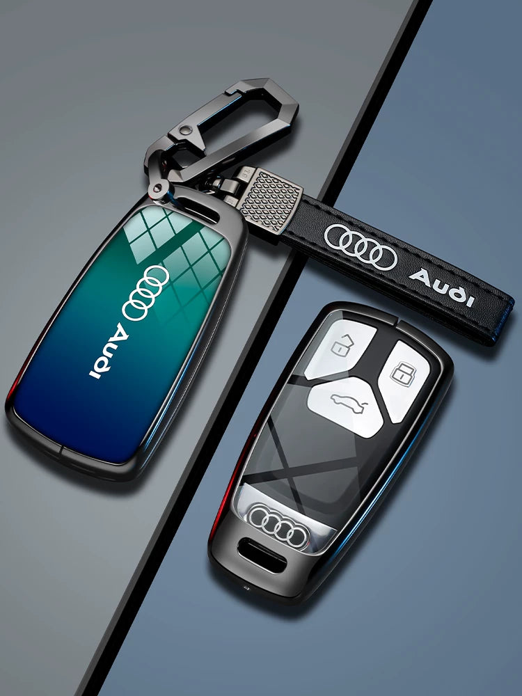 Starry Blue Audi mirror key case for Type A smart key