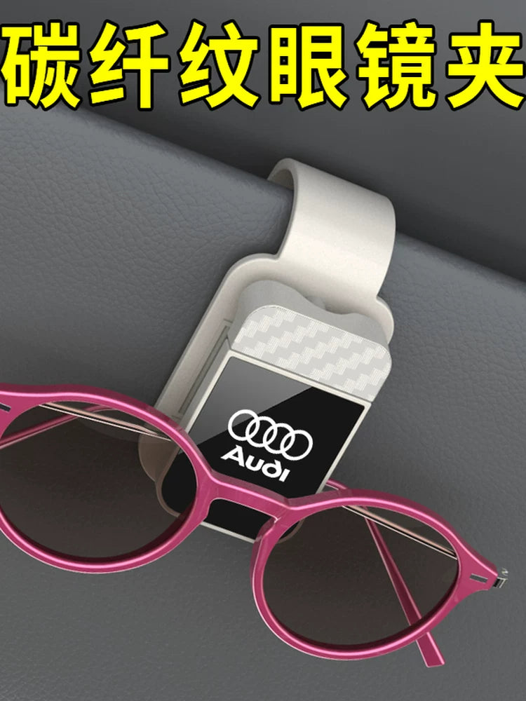 Suitable for Audi A3, A4L, A5, A6L, A7L, Q3, Q5, Q6L, car eyeglass clips, sunglasses clips, storage clips