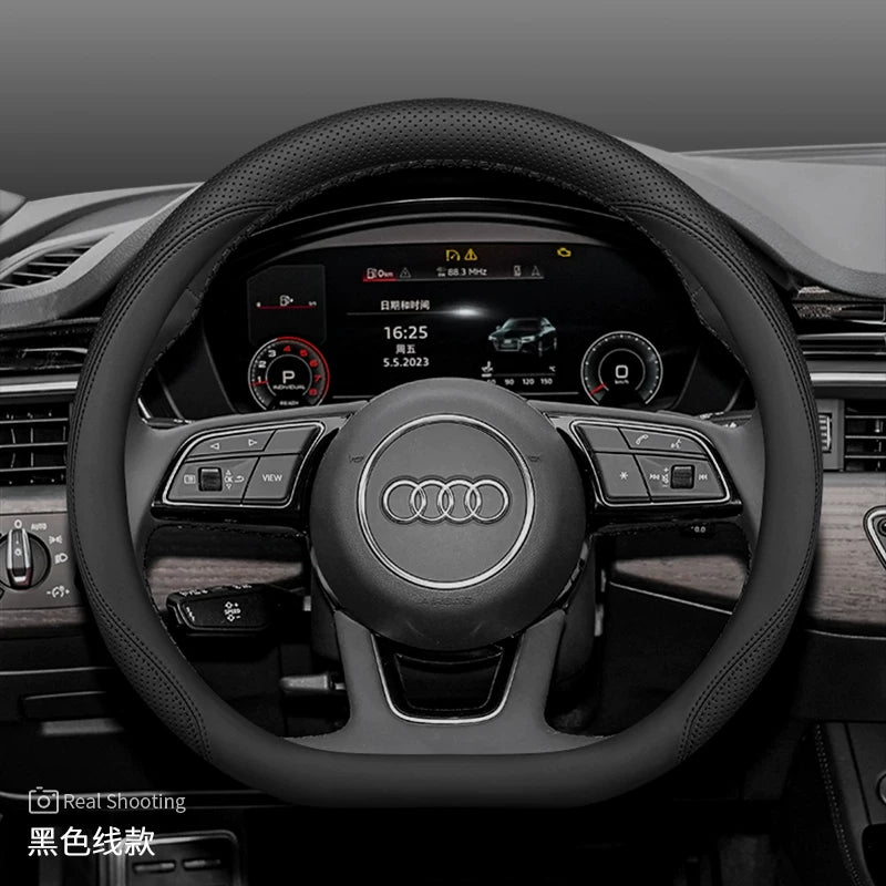 Audi steering wheel covers for new Q5L A5L A6L A4L A7L Q3 Q2L A3 A8 ultra-thin genuine leather handlebar covers